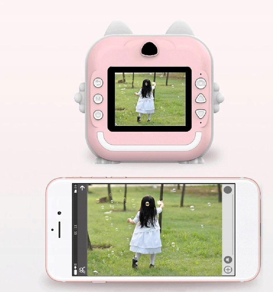 PRINT LCD DIGITAL CAMERA NATCHMIASTOWY WITH PRINTER FOR CHILDREN ROLLER GAMES Brand no brand