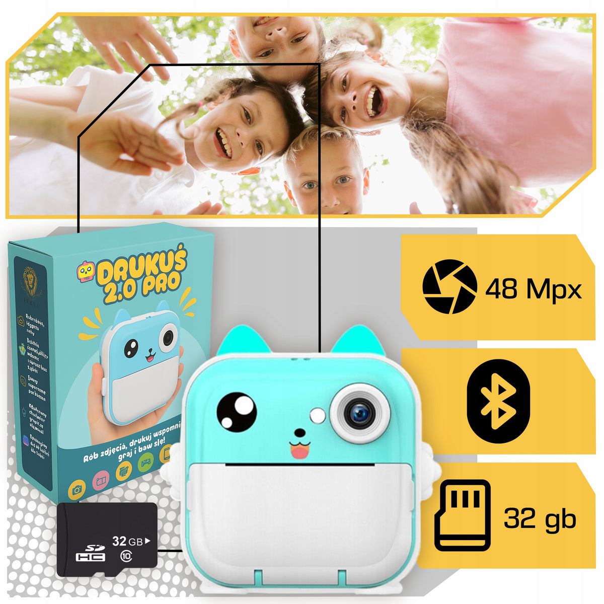 PRINTER PRINT INSTANT THERMAL CAMERA + 32GB CARD Brand Lewer