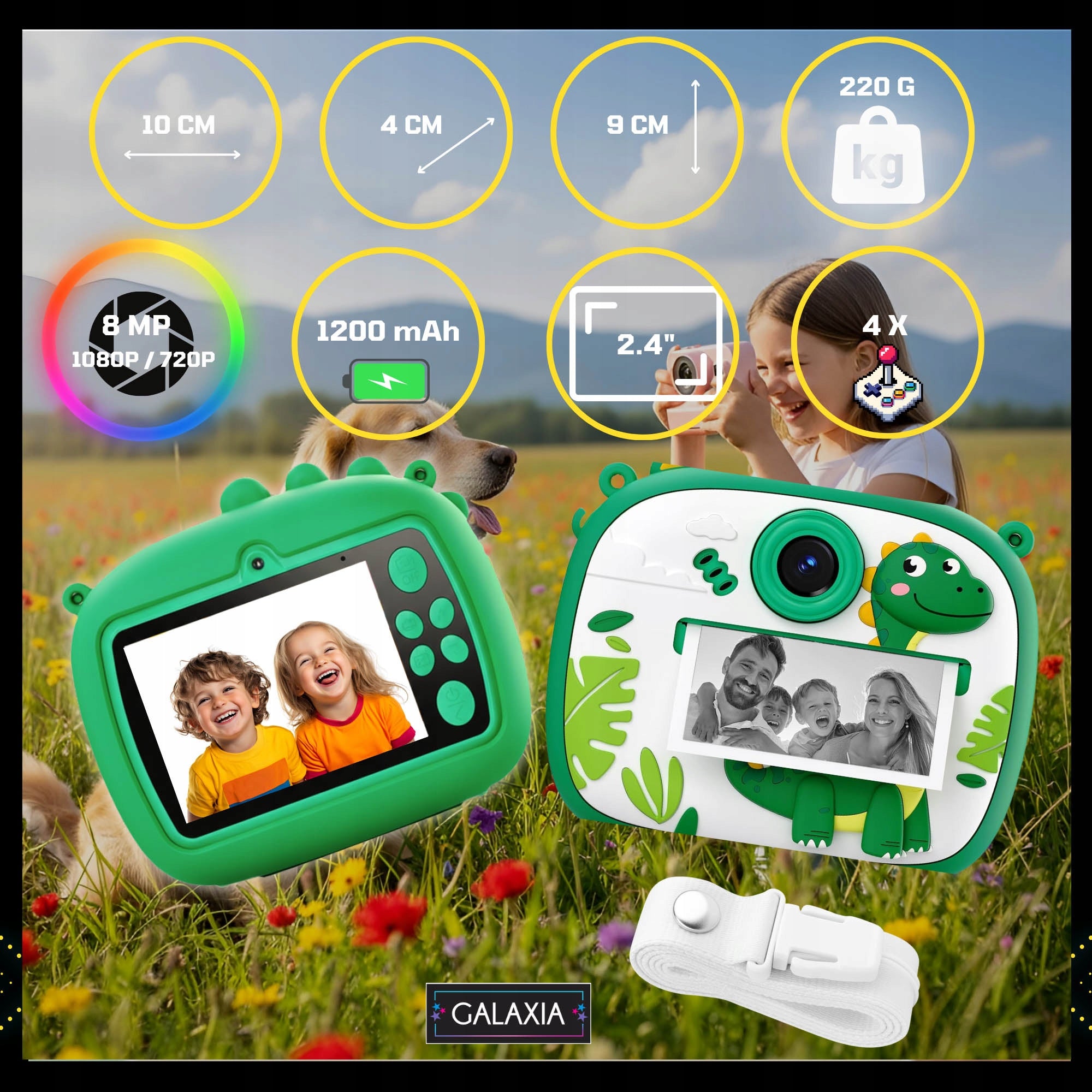 PRINTING INSTANT CAMERA FOR KIDS MINI THERMAL PRINTER AND 12 ROLLS Packaging status original