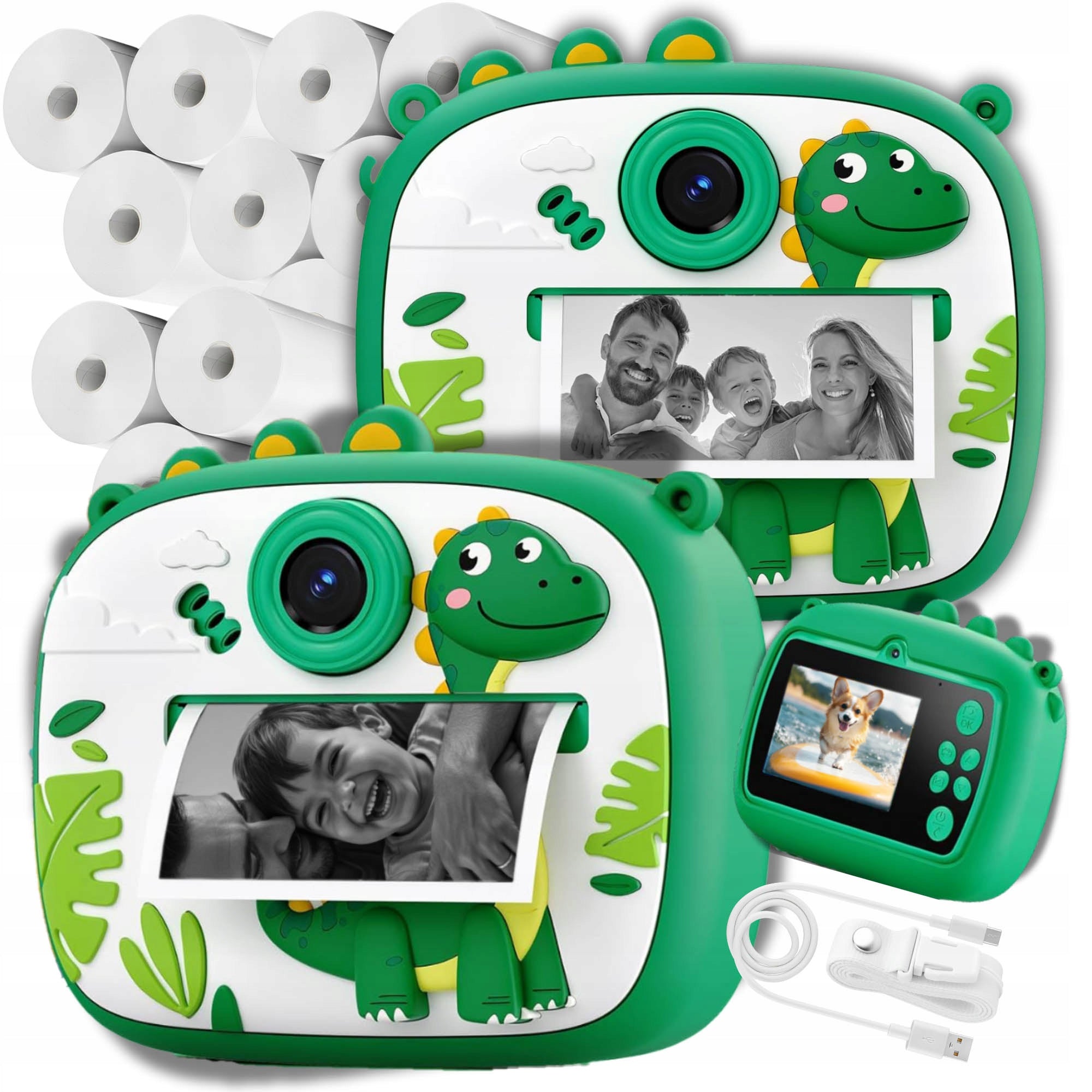 PRINTING INSTANT CAMERA FOR KIDS MINI THERMAL PRINTER AND 12 ROLLS