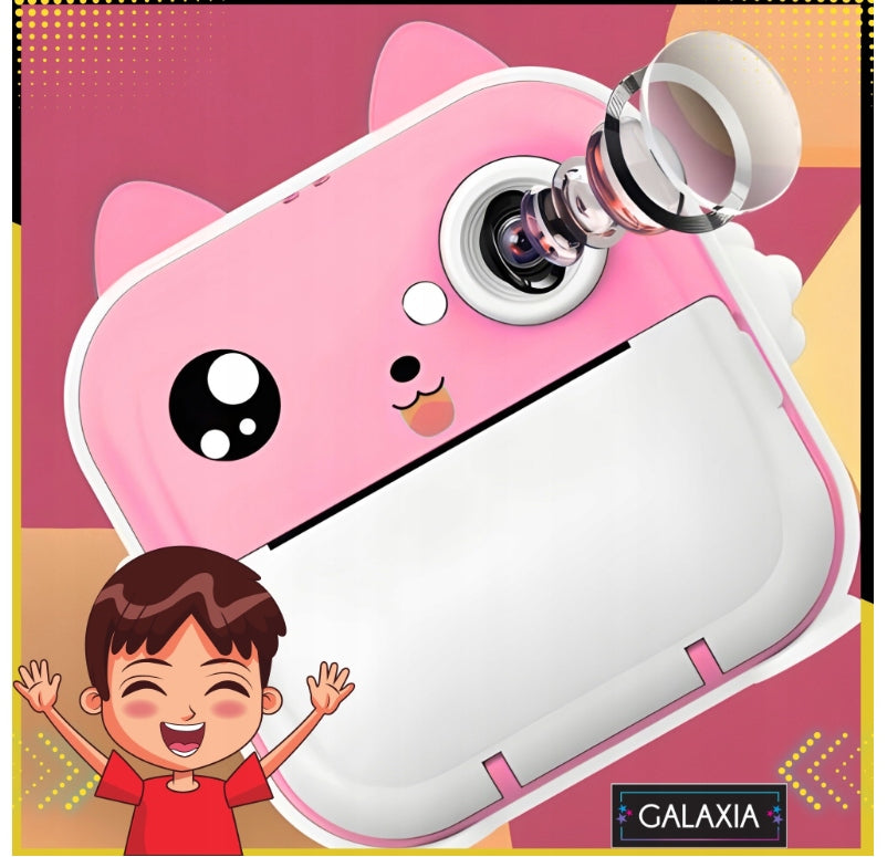 PRINTING INSTANT CAMERA FOR KIDS MINI THERMAL PRINTER AND 13 ROLLS Brand GALAXIA