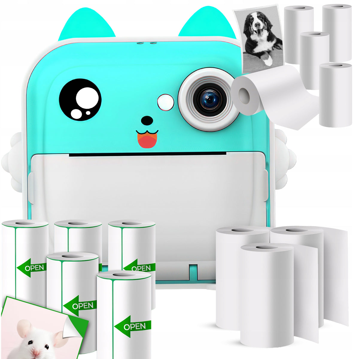 PRINTŚ 3.0 PRO THERMAL PRINTER FOR PHOTOS CAMERA + 13 ROLLS