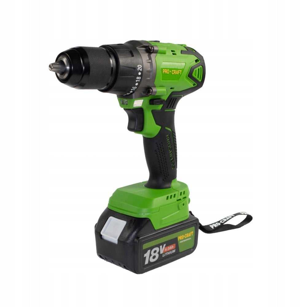 PROCRAFT Cordless drill PA18BL + BITS FREEBIE EAN (GTIN) 6972622484121