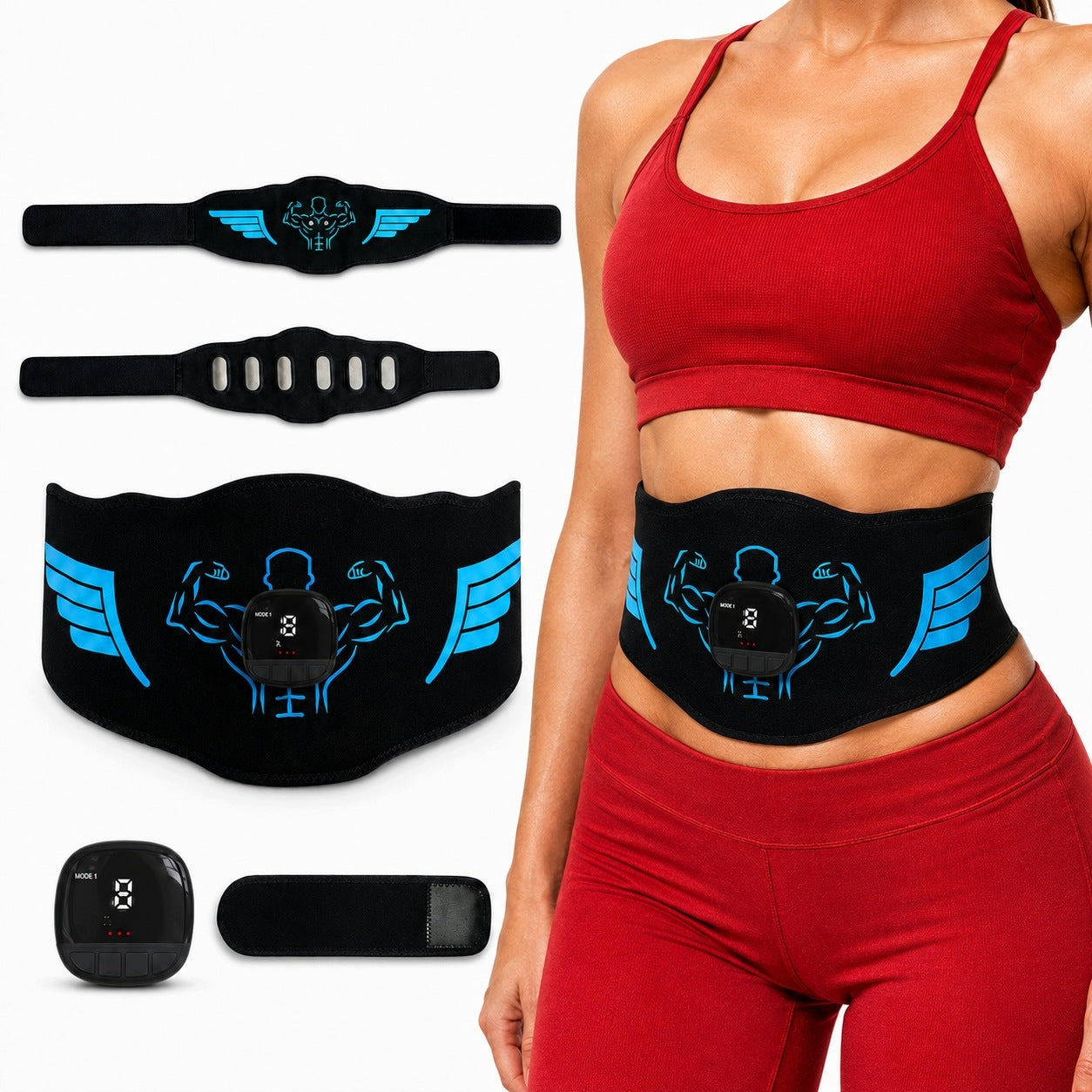 PROFESSIONAL ABDOMINAL MUSCLE ELECTROSTIMULATOR EMS, ABS SLIMMING BELT