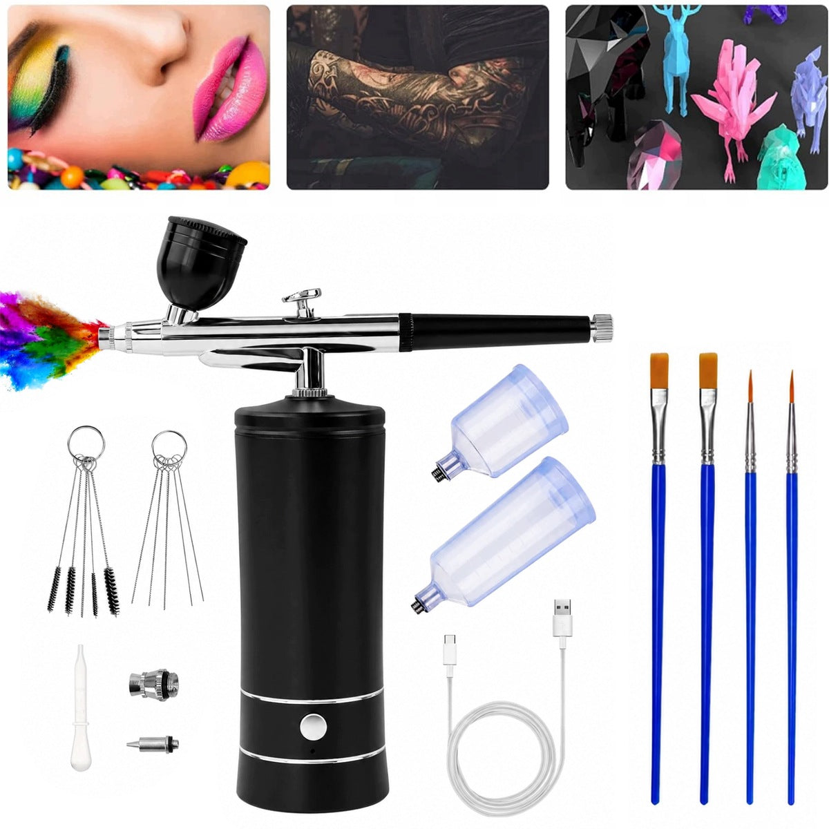 PROFESSIONAL AIRBRUSH FOR MANICURE 0.3MM, METAL HOUSING