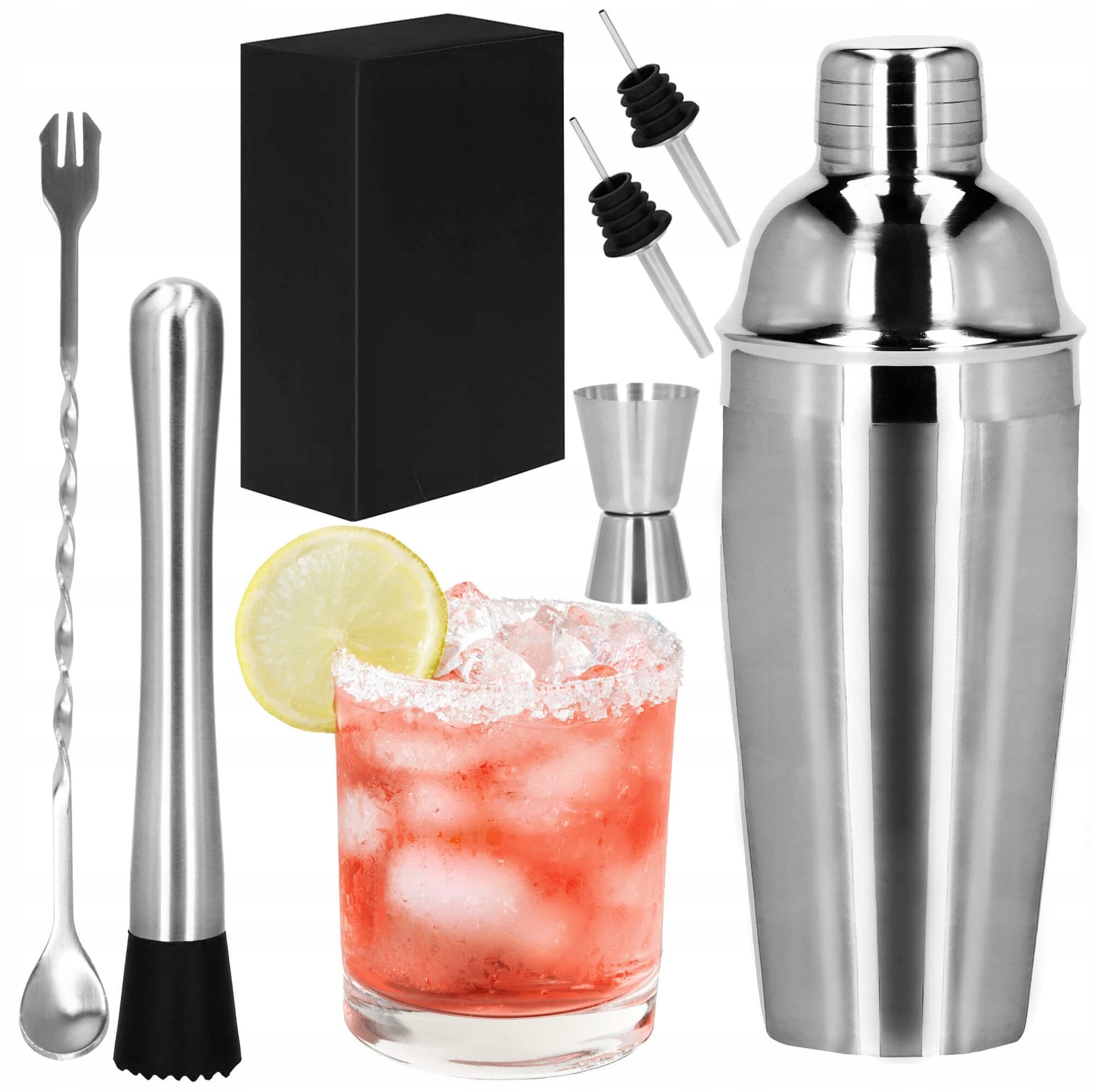 PROFESSIONAL BARTENDING SET FOR COCKTAIL DRINKS SHAKER 750ml 6el SCOOP