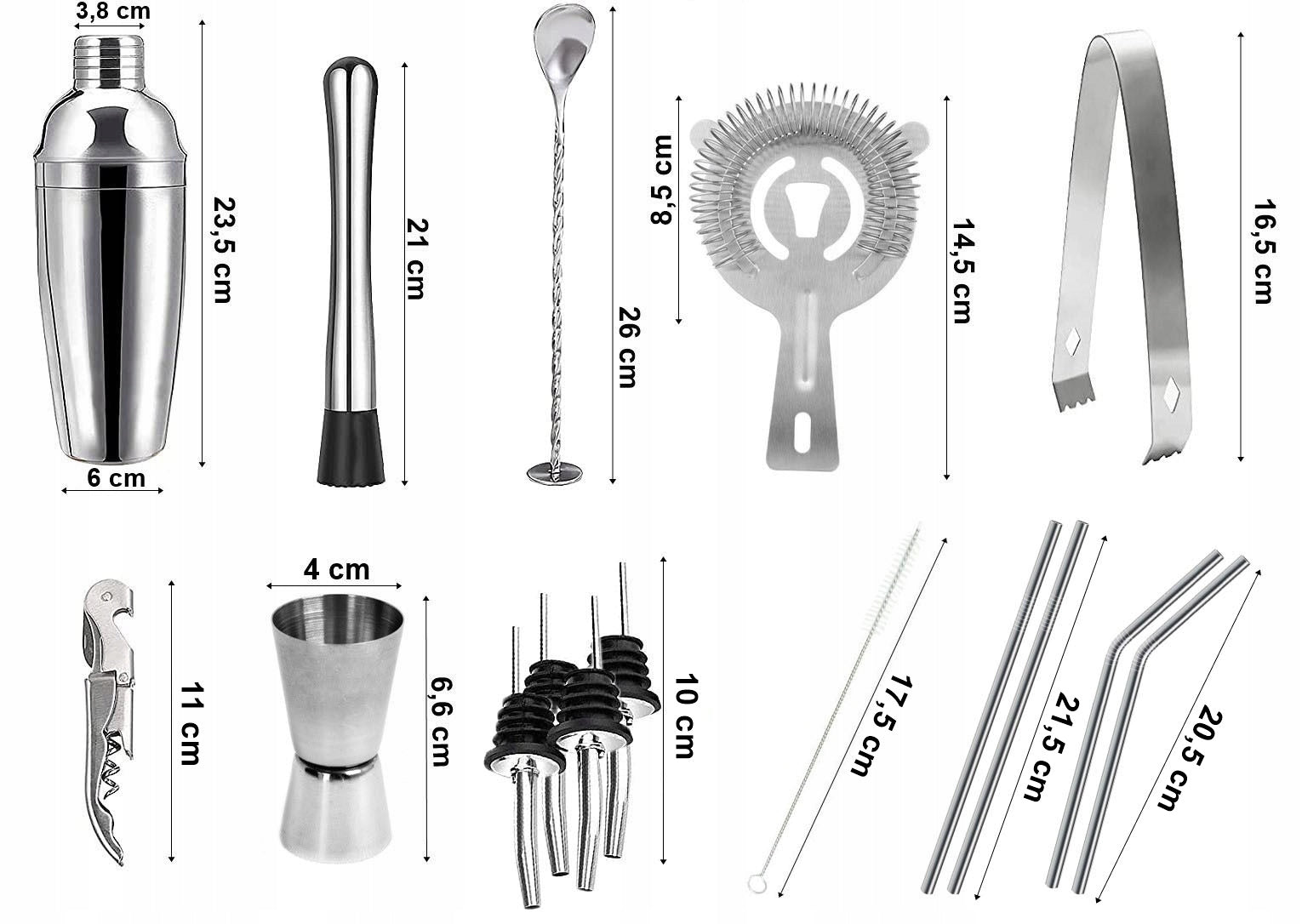 PROFESSIONAL BARTENDING SET FOR COCKTAIL DRINKS SHAKER STAND Manufacturer code 5902340326978