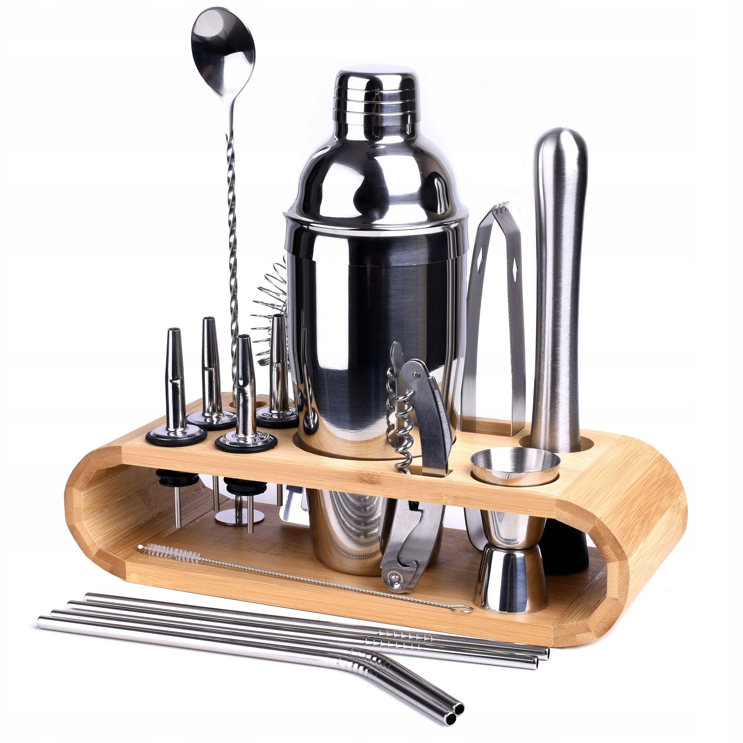 PROFESSIONAL BARTENDING SET FOR COCKTAIL DRINKS SHAKER STAND Packaging status original