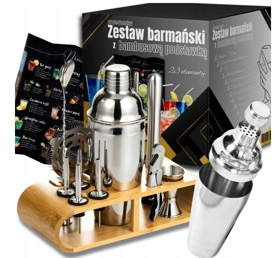PROFESSIONAL BARTENDING SET FOR DRINKS SHAKER 23 ELEMENTS 750ml