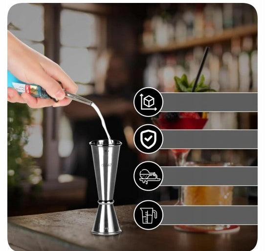 PROFESSIONAL BARTENDING SET FOR DRINKS SHAKER 6 ELEMENTS + FREEBIE Packaging status original