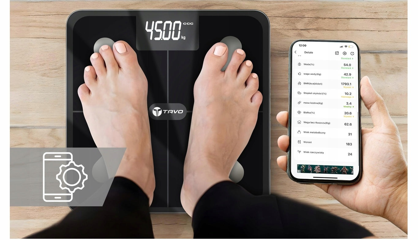 PROFESSIONAL BATHROOM SCALE ANALYTICAL BMI APPLICATION SMART PREMIUM LINE Manufacturer code WAGA ANALITYCZNA BLUETOOTH ŁAZIENKOWA SMART A