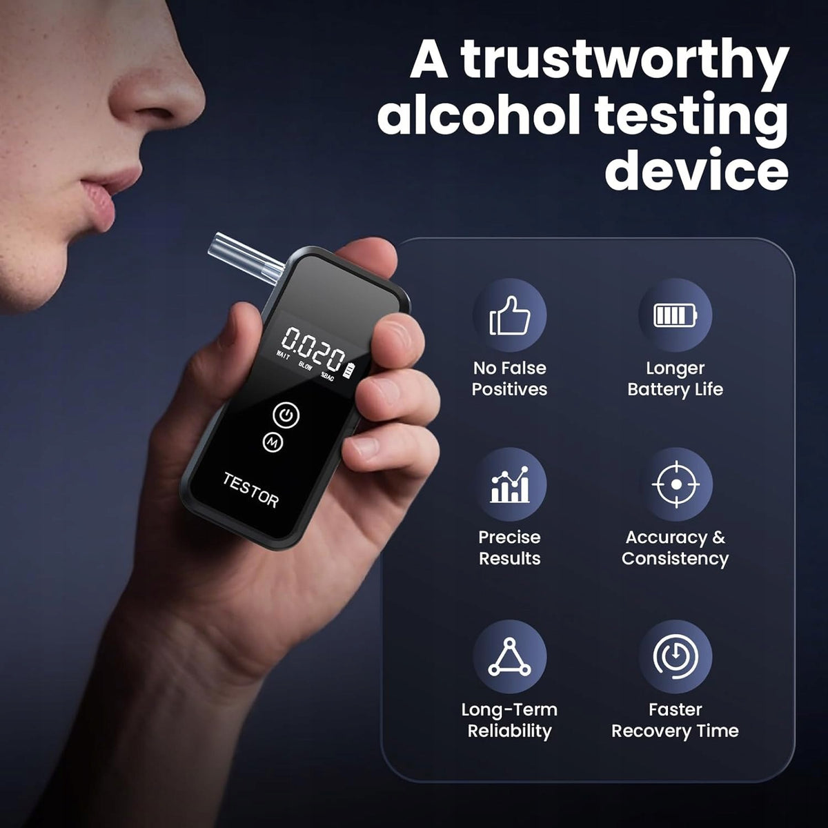 PROFESSIONAL BREATHALYZER 8 MOUTHPIECES ACCURACY AS POLICE 2026 NEW Manufacturer code MARSEE CUVIBOIPOP