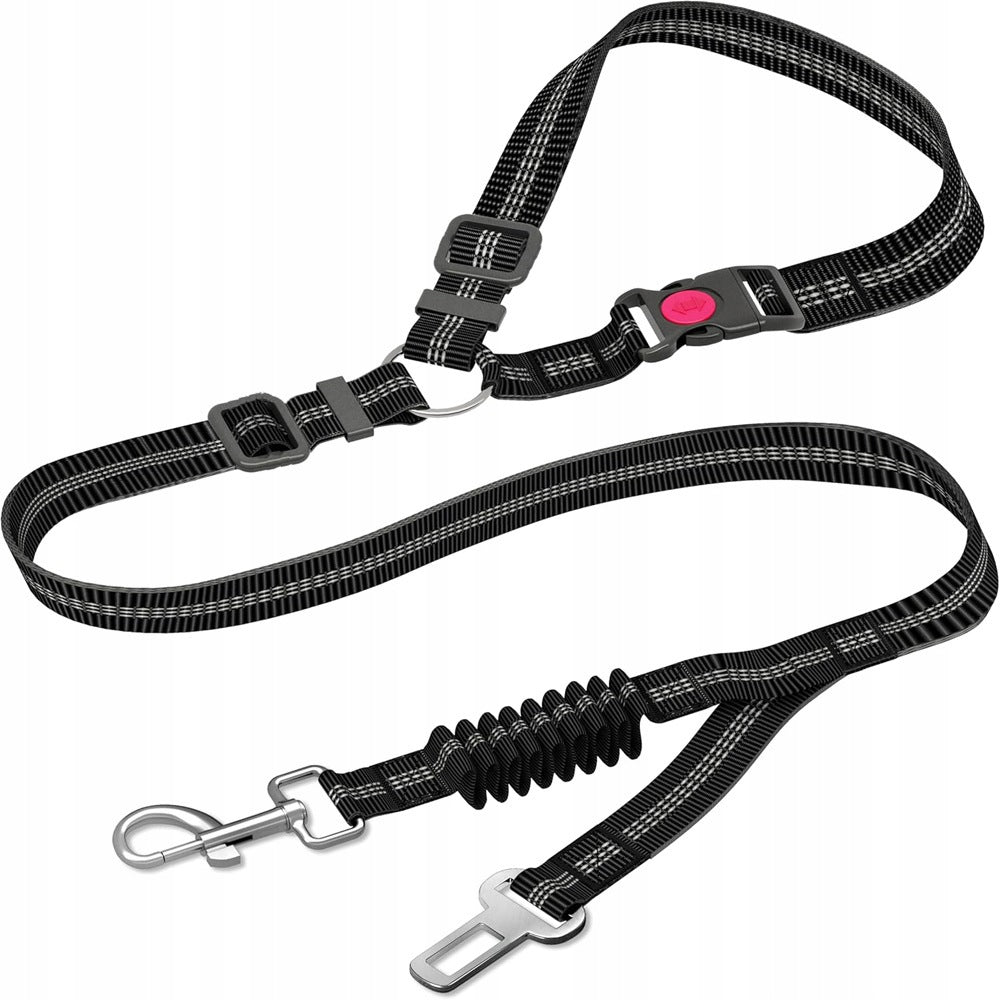 PROFESSIONAL CAR CAT DOG SAFETY BELT LANYARD ADJUSTABLE Packaging status original