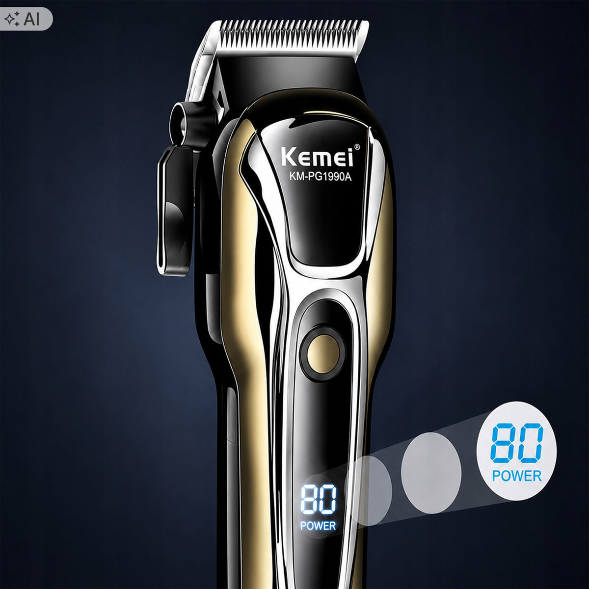 PROFESSIONAL CORDLESS BEARD HAIR CLIPPER KEMEI USB Packaging status original