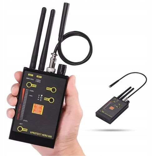 PROFESSIONAL DETECTOR LOCATOR GPS GSM EAVESDROPPING WIFI CAMERA HERO 009 Manufacturer code Wykrywacz podsłuchu i GPS HERO 009 V2