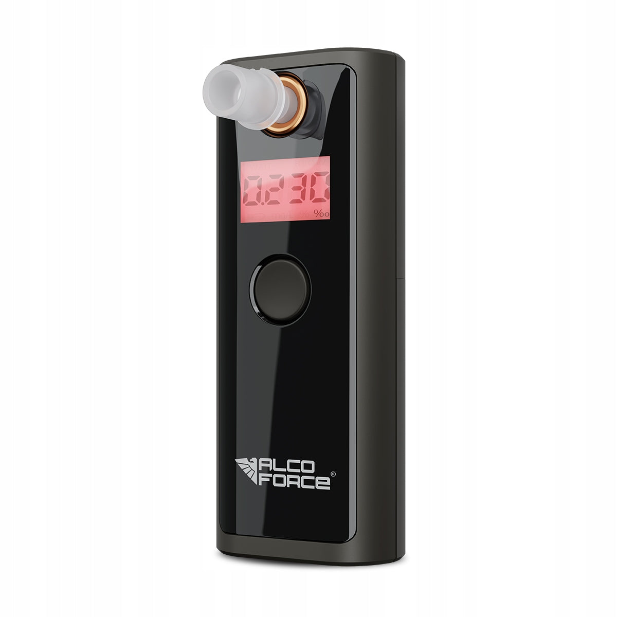 PROFESSIONAL ELECTROCHEMICAL BREATHALYZER ALCOFORCE COP-R + MOUTHPIECE CALIBRATION