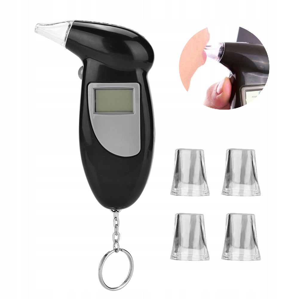 PROFESSIONAL ELECTRONIC BREATHALYZER LCD PRECISION + 4 MOUTHPIECES Packaging status original