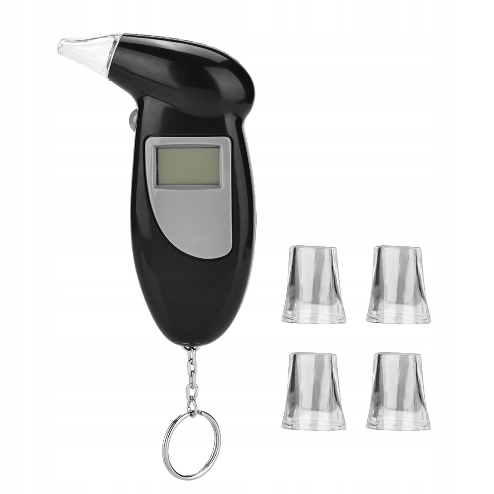 PROFESSIONAL ELECTRONIC BREATHALYZER LCD PRECISION + 4 MOUTHPIECES