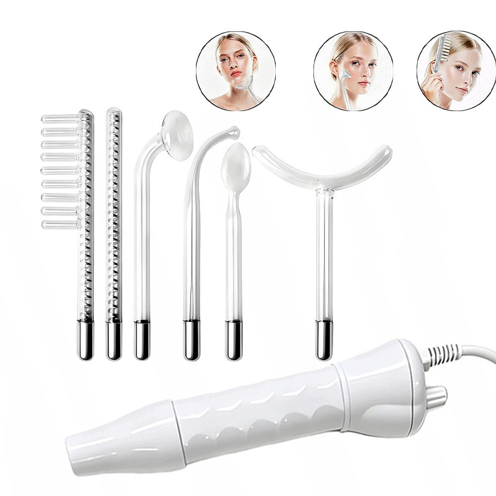 PROFESSIONAL FACE AND BODY ELECTROTHERAPY KIT WITH 6 GLASS TUBES