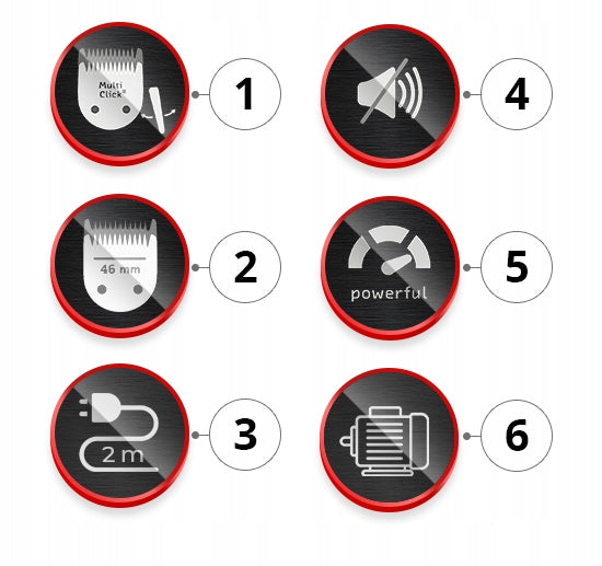 PROFESSIONAL HAIR CLIPPER MOSER 1400 MultiClick + CAPS Manufacturer code 14001881