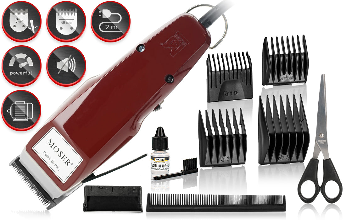 PROFESSIONAL HAIR CLIPPER MOSER 1400 MultiClick + CAPS Packaging status original