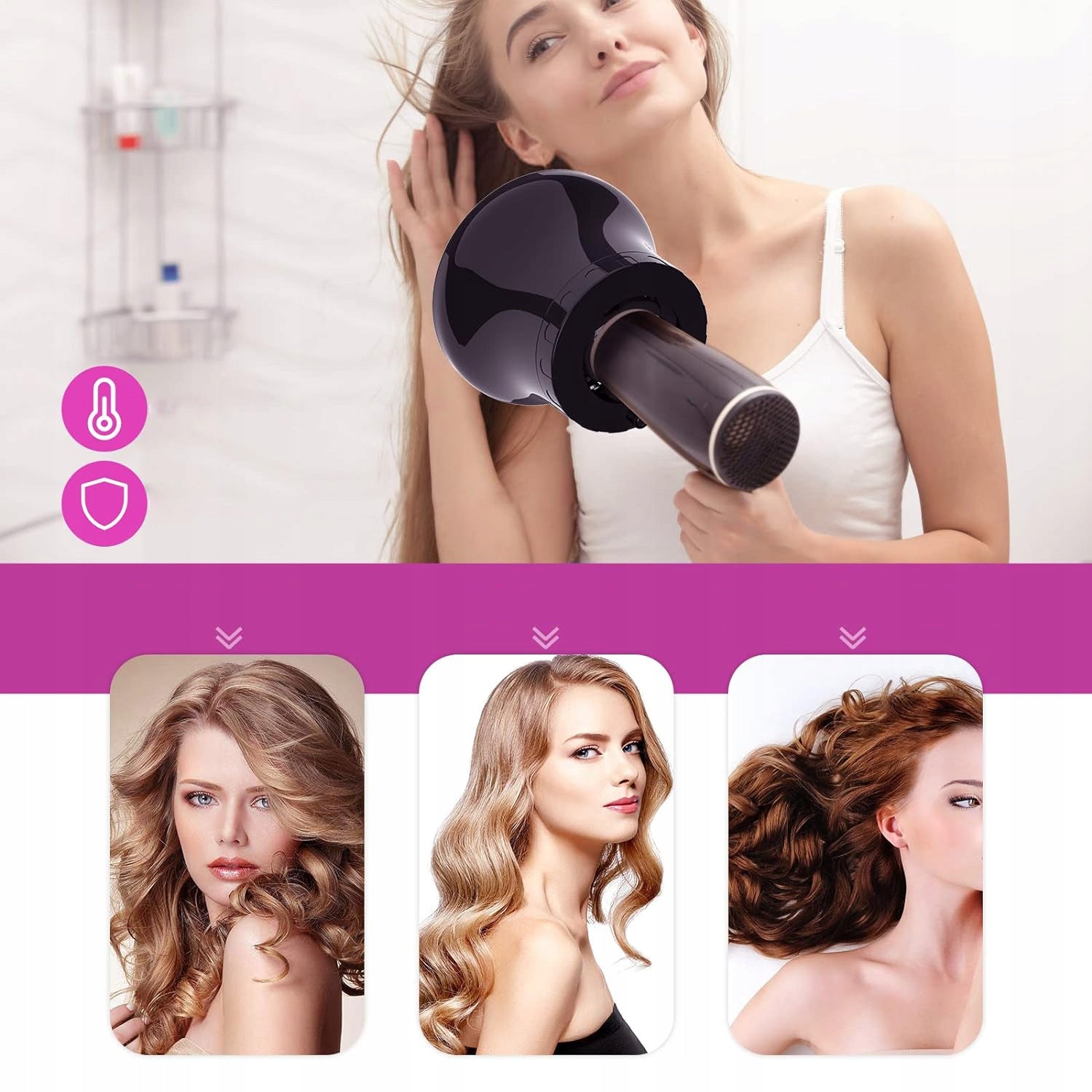 PROFESSIONAL HAIR DRYER DIFFUSER BLACK Model 6HG0633525