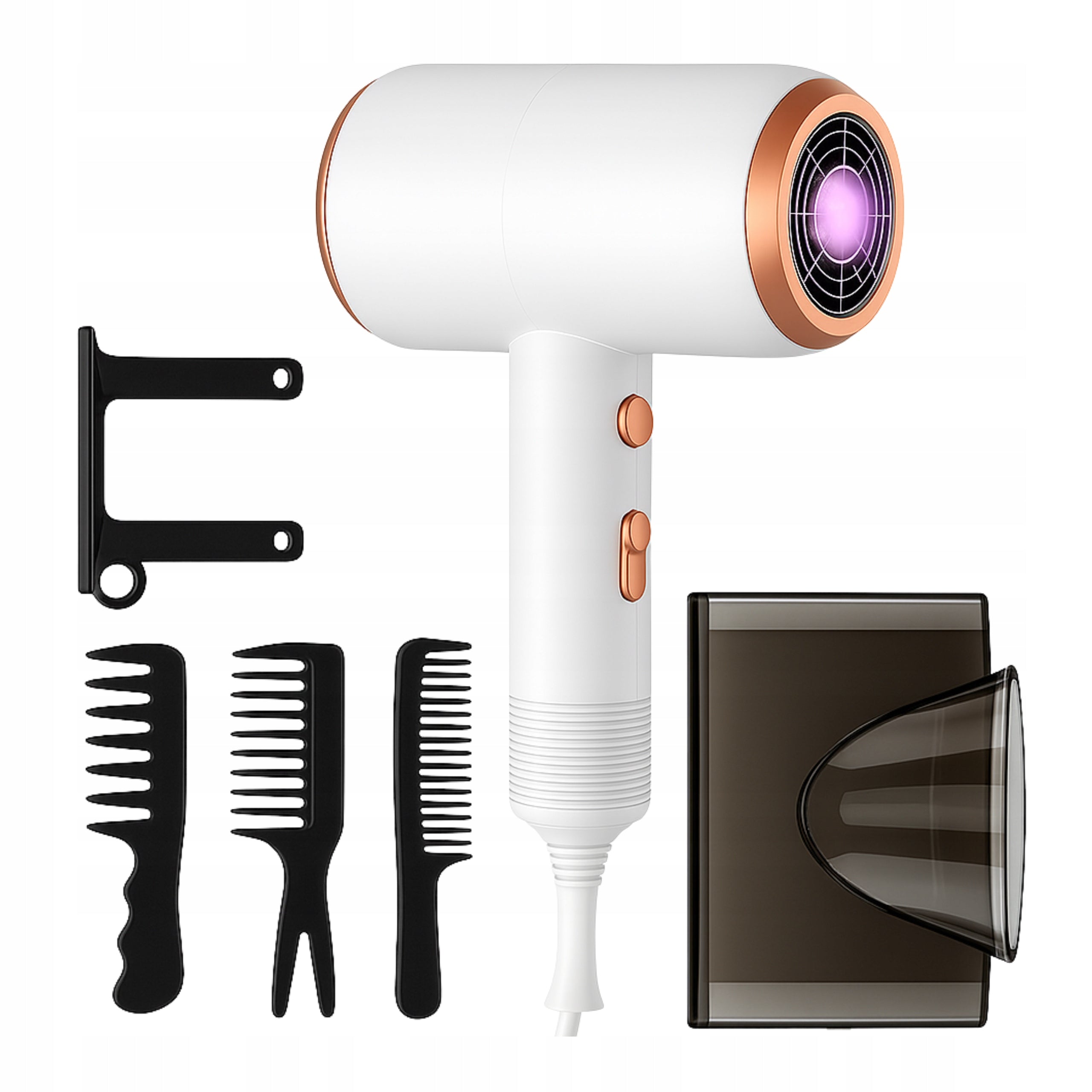 PROFESSIONAL HAIR DRYER IONIZATION 1800W COLD AIR + DIFFUSER