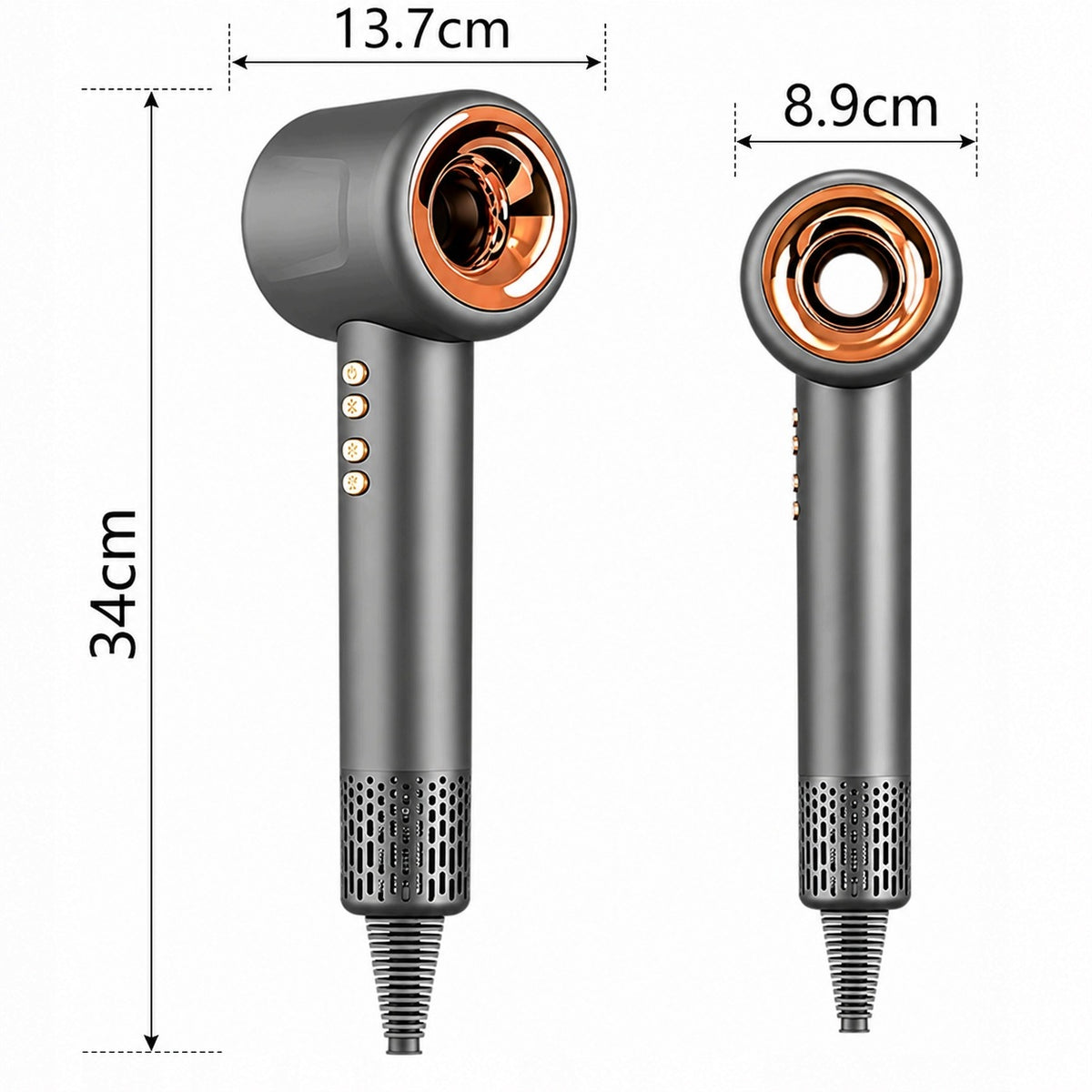 PROFESSIONAL HAIR DRYER WITH IONIZATION 1600W 4 TIPS HAIR DRYER Manufacturer code Suszarka do włosówX13