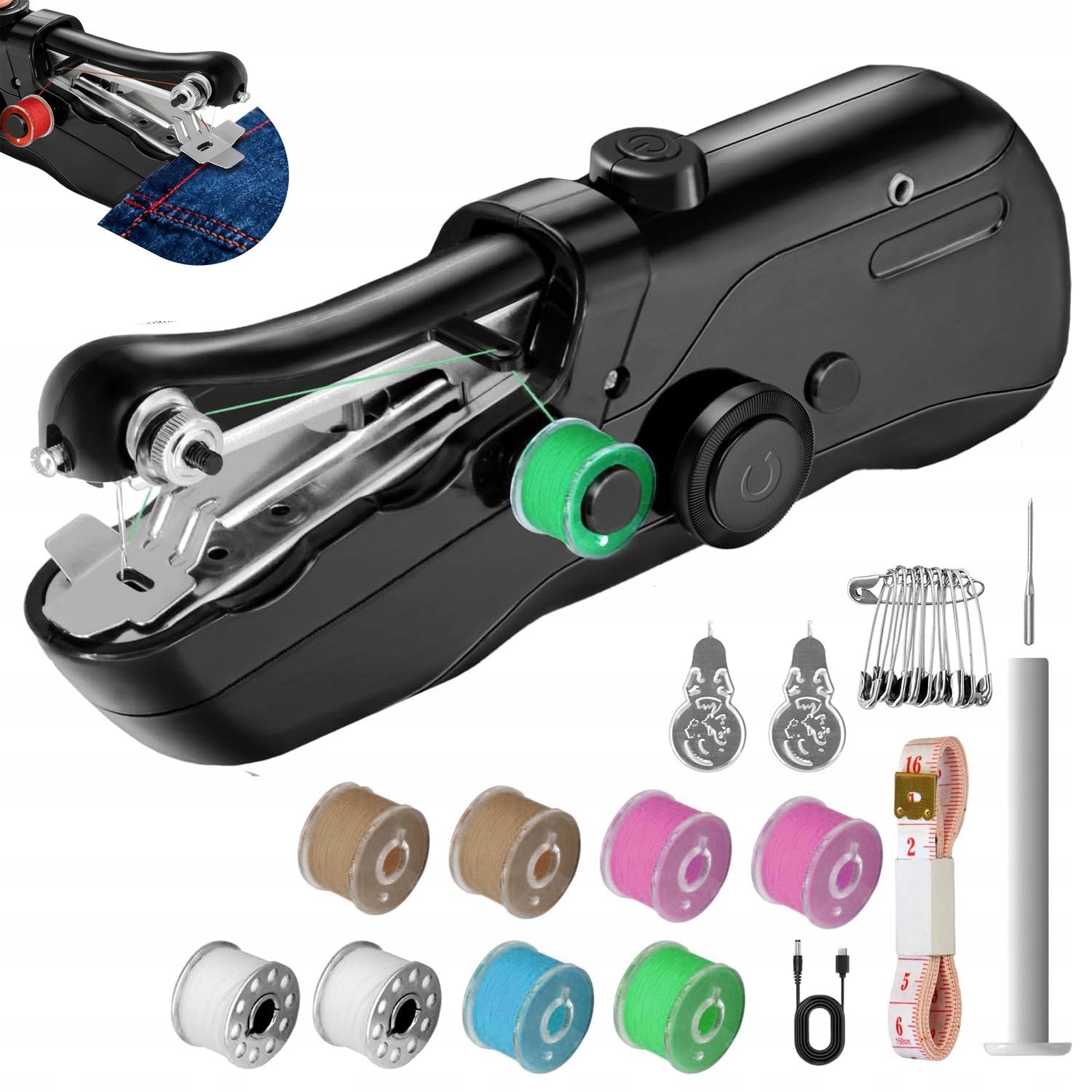 PROFESSIONAL HANDHELD SEWING MACHINE FOR EASY REPAIR OF CLOTHES AND TOYS