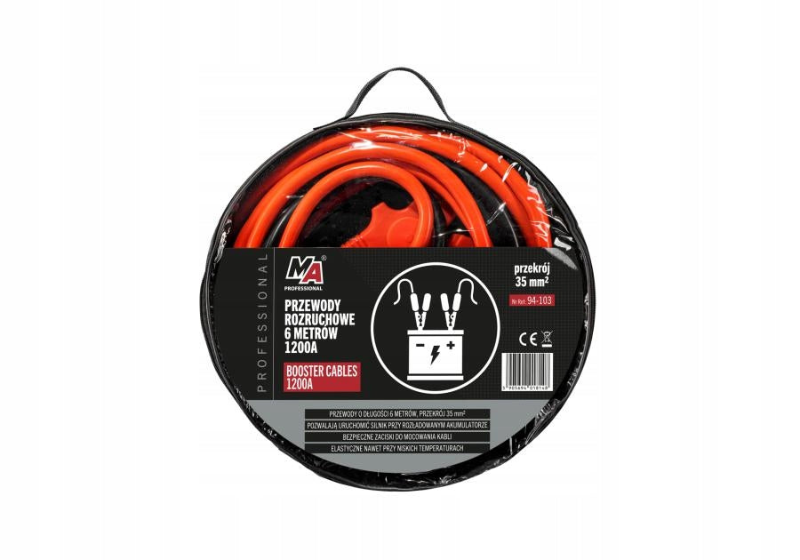 PROFESSIONAL JUMPER CABLES 1200A 6M 35MM