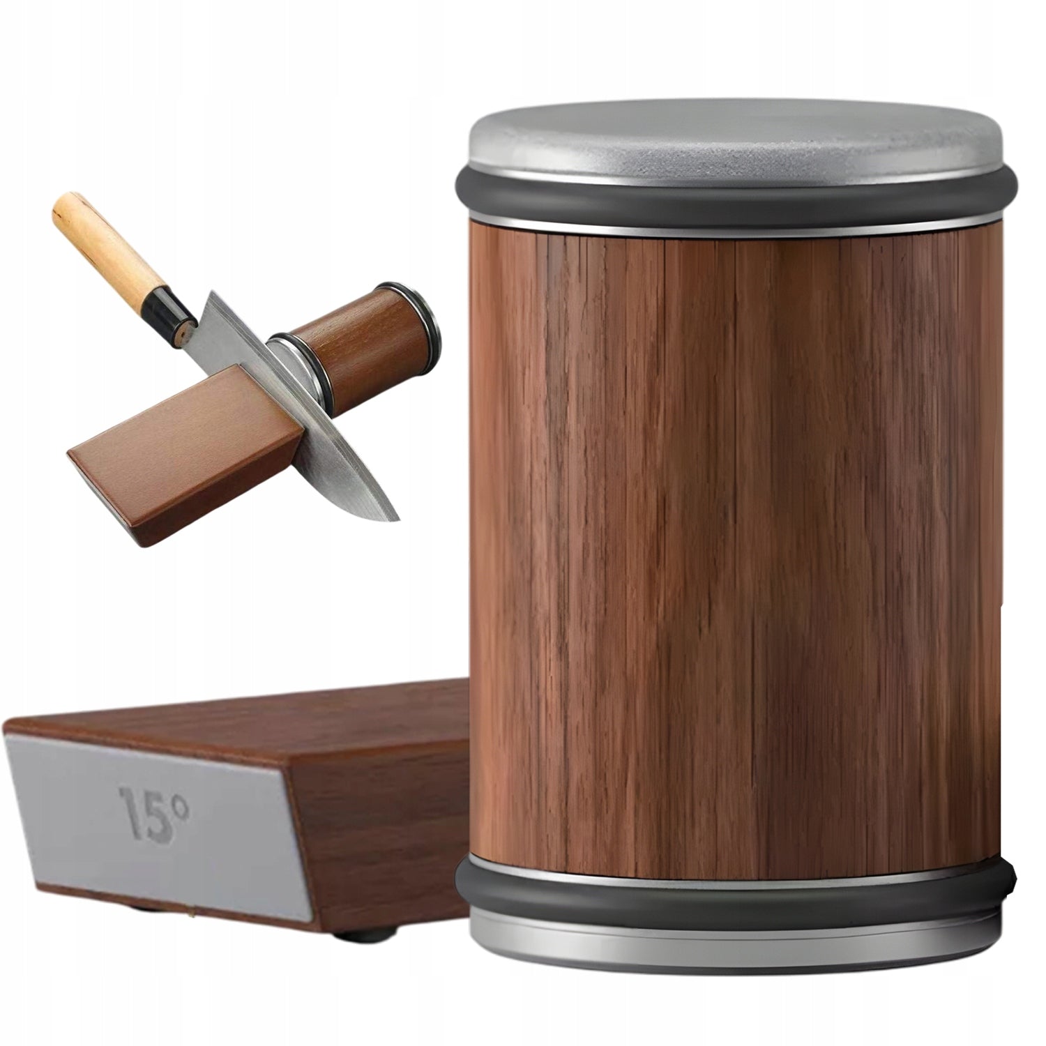PROFESSIONAL KITCHEN KNIFE SHARPENER CYLINDRICAL STONE