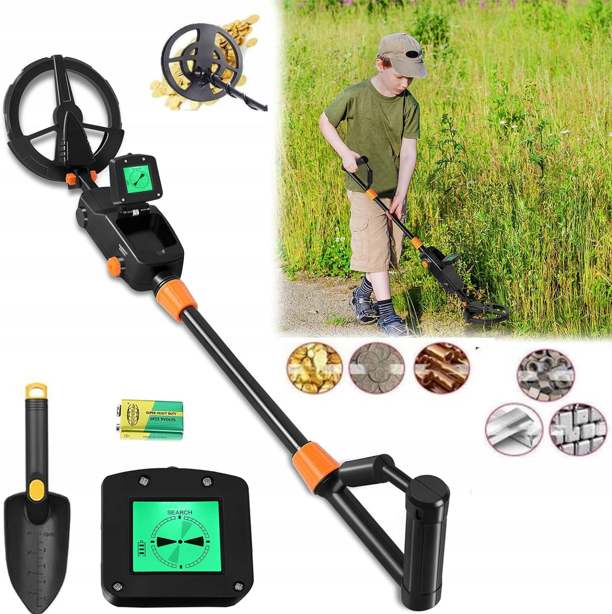 PROFESSIONAL LCD METAL DETECTOR FOR CHILDREN AND ADULTS Manufacturer code 0885658807979