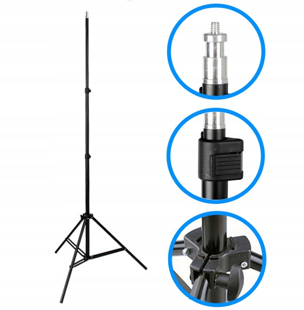 PROFESSIONAL LIGHT STAND ST-803 803 75- 230cm D 16mm THREAD 1/4" Brand Massa