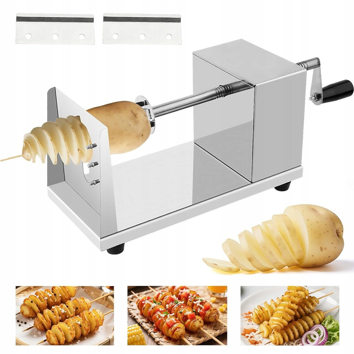 PROFESSIONAL MACHINE FOR TWISTED POTATOES CHIPS AND STICKS 3 BLADES Brand no brand