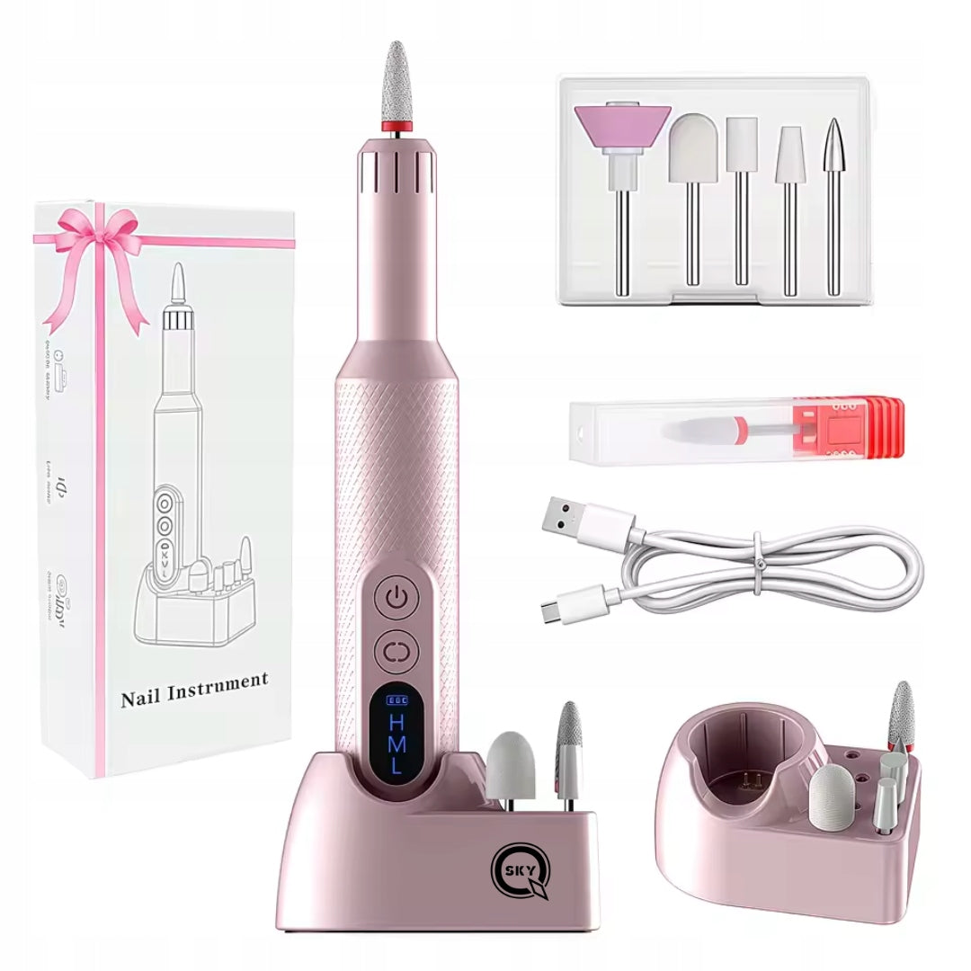 PROFESSIONAL NAIL MILLING MACHINE MANICURE WIRELESS SET 18000RPM Packaging status original