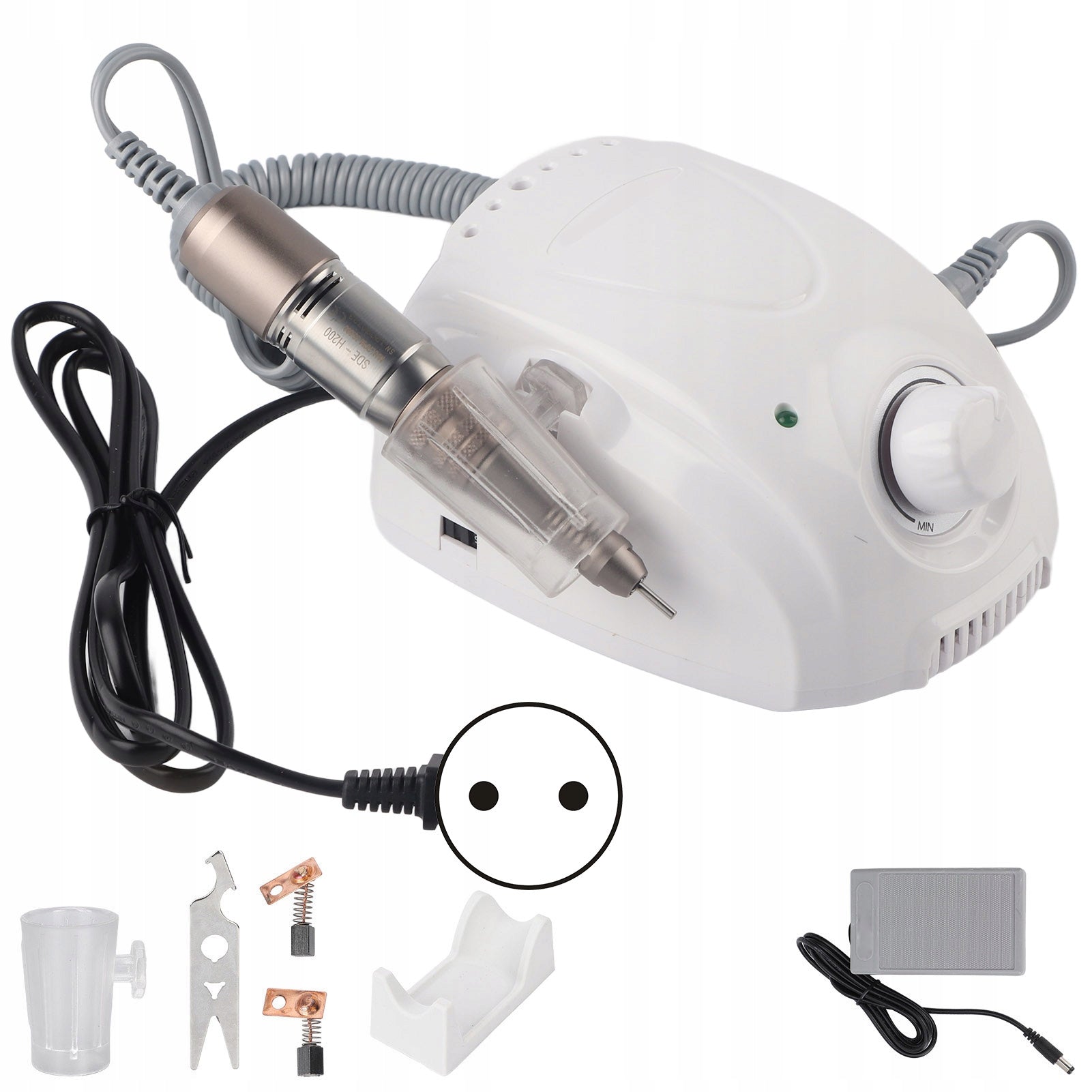 PROFESSIONAL NAIL MILLING MACHINE WITH FOOT SWITCH 35000 OBRCelsiusMIN Packaging status original
