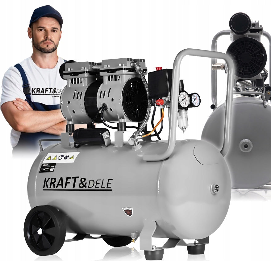 PROFESSIONAL OIL-FREE COMPRESSOR KRAFT&DALE COMPRESSOR 50l 8 bar