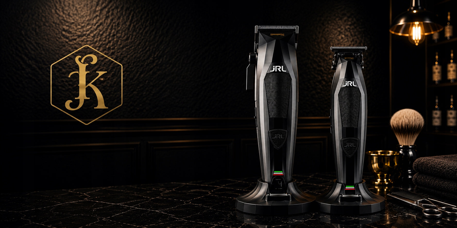 PROFESSIONAL SET JRL DIAMANTE 2025C BLACK - CLIPPER, TRIMMER, STATION Manufacturer code 09 DI2025B