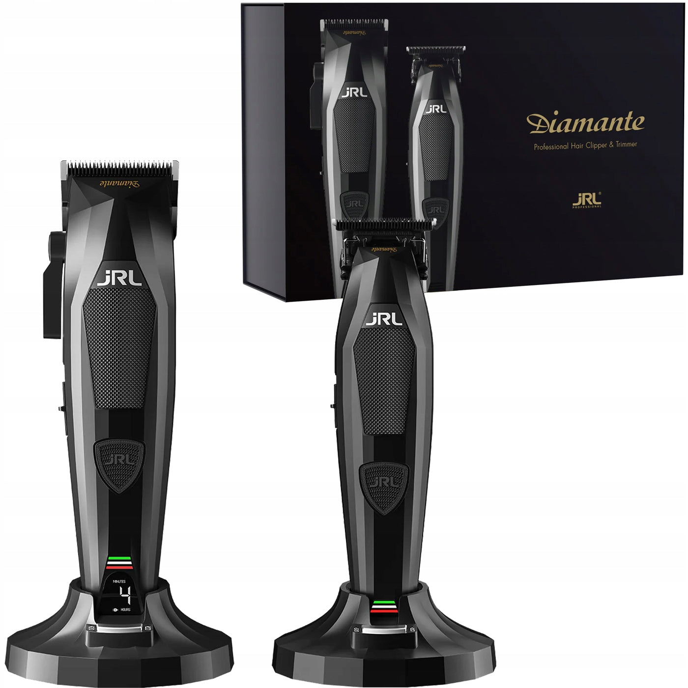 PROFESSIONAL SET JRL DIAMANTE 2025C BLACK - CLIPPER, TRIMMER, STATION