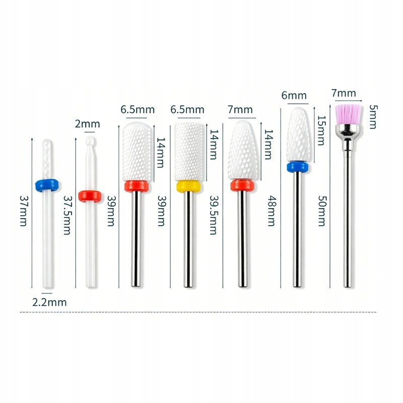 PROFESSIONAL SET OF NAIL CUTTERS FOR MILLING MACHINE + BRUSH Brand no brand