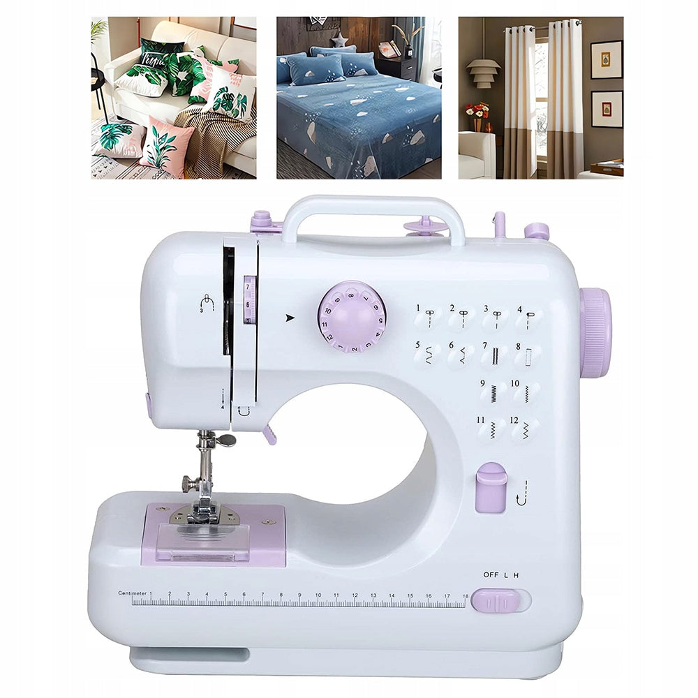 PROFESSIONAL SEWING MACHINE WITH 12 STITCHES AND REVERSE STITCH Hook rotating