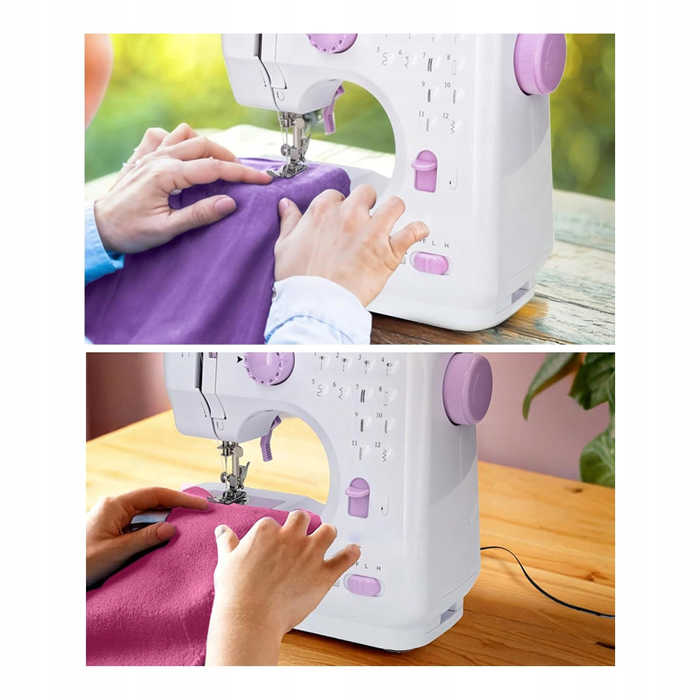 PROFESSIONAL SEWING MACHINE WITH 12 STITCHES AND REVERSE STITCH Material synthetic material