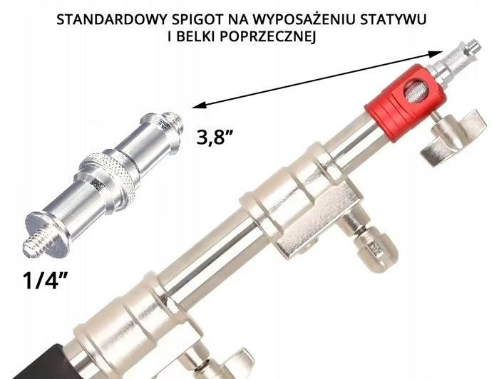 PROFESSIONAL SOLID STEEL CRANE ON WHEELS TRIPOD 320cm BOOM WEIGHT 11KG Manufacturer code PRO BOOM 320cm