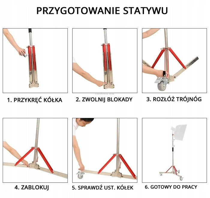 PROFESSIONAL SOLID STEEL CRANE ON WHEELS TRIPOD 320cm BOOM WEIGHT 11KG Packaging status original