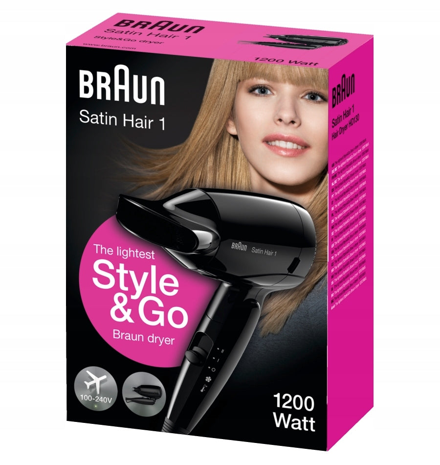PROFESSIONAL STRONG HAIR DRYER D130 BRAUN BRHD130E EAN (GTIN) 769173640184