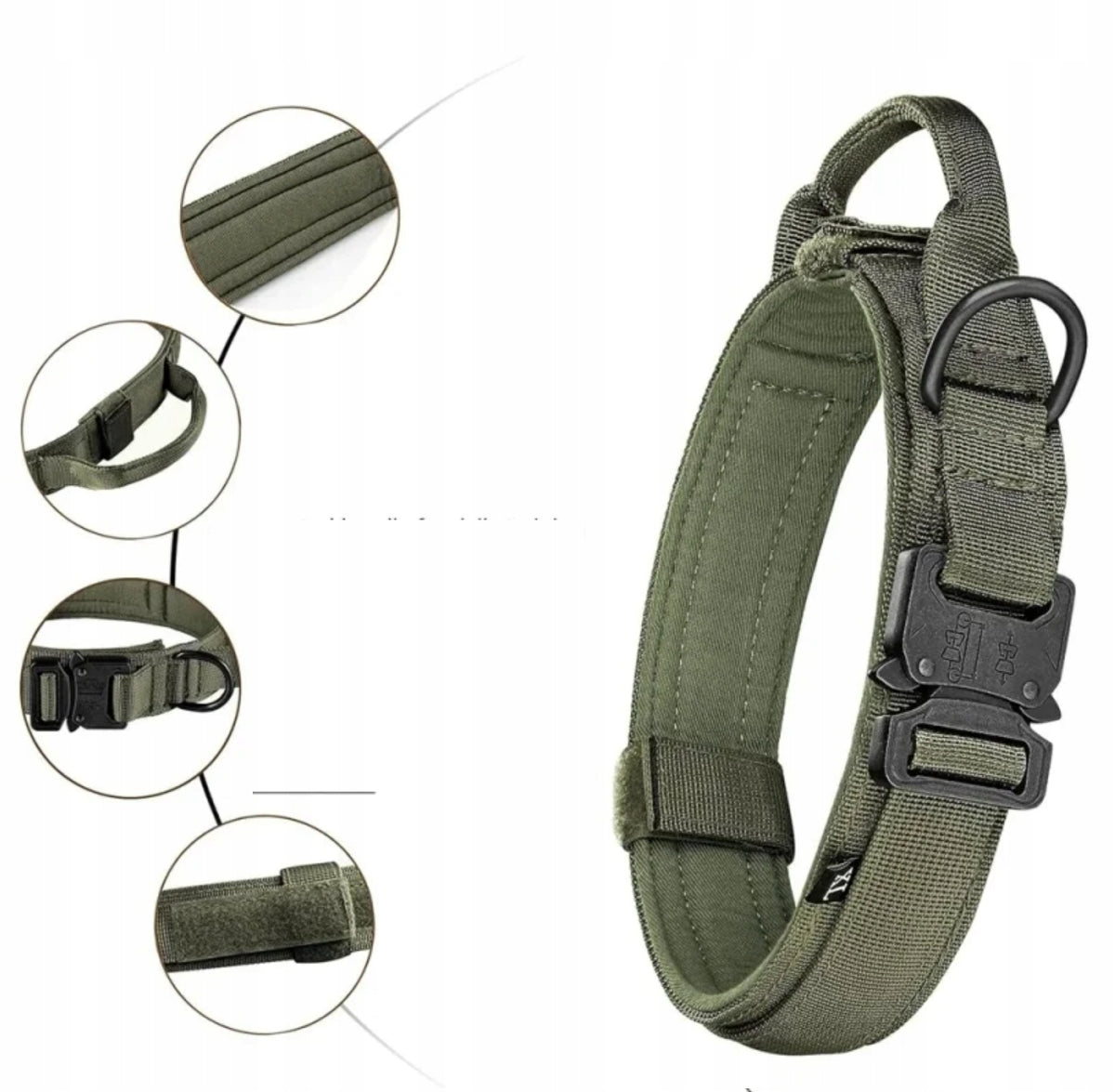 PROFESSIONAL TACTICAL DOG COLLAR METAL BUCKLE STRONG NYLON 48-60 CM XL Manufacturer code OBTCAXL