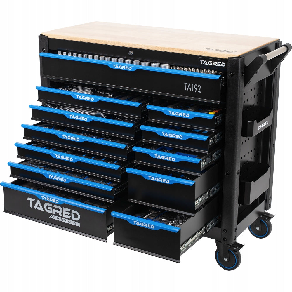 PROFESSIONAL TOOL TROLLEY SOLID WORKSHOP CABINET 12 DRAWERS 713el