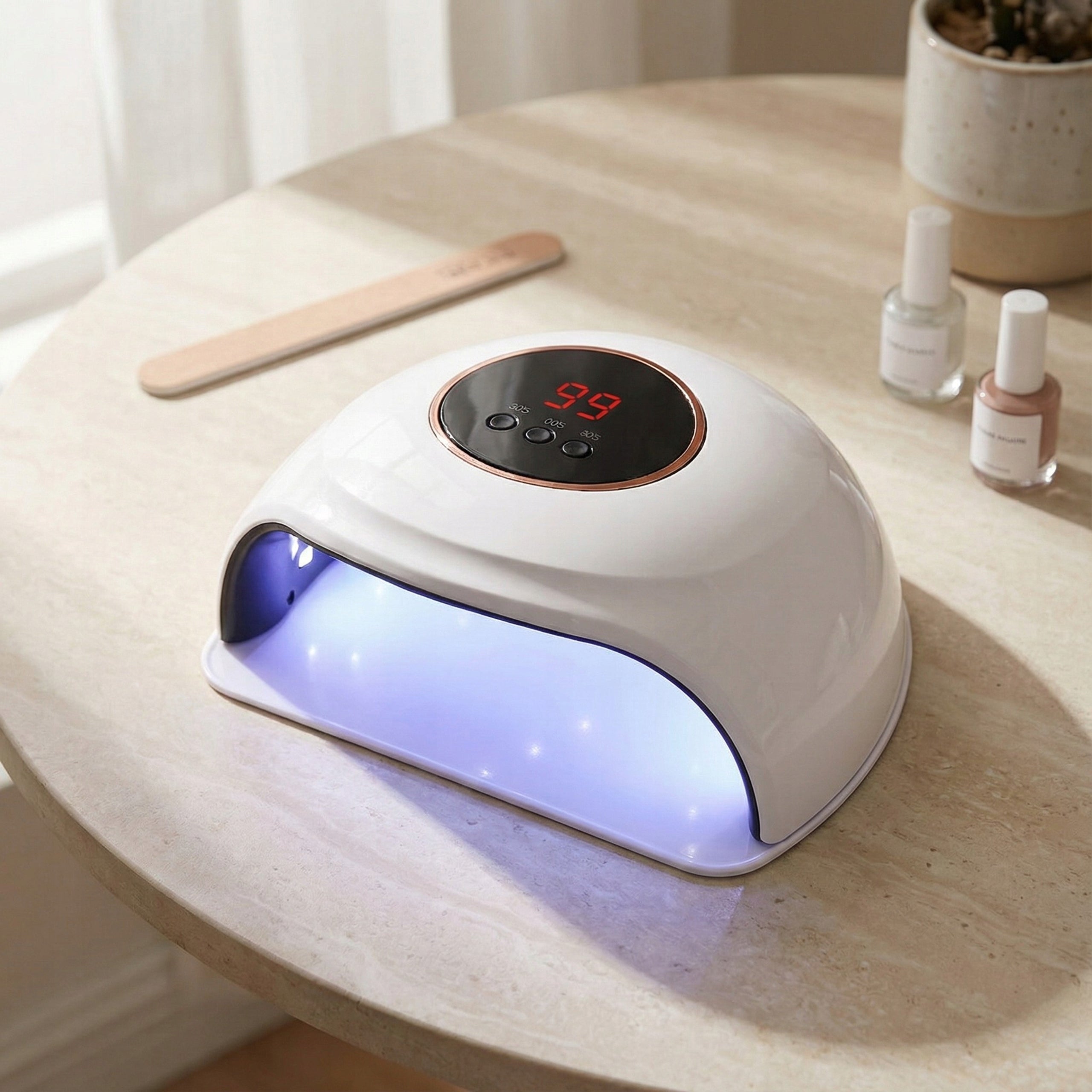 PROFESSIONAL UV LAMP FOR LED NAILS 1S 72W STRONG FOR HYBRID ACRYLIC GELS Medical device no