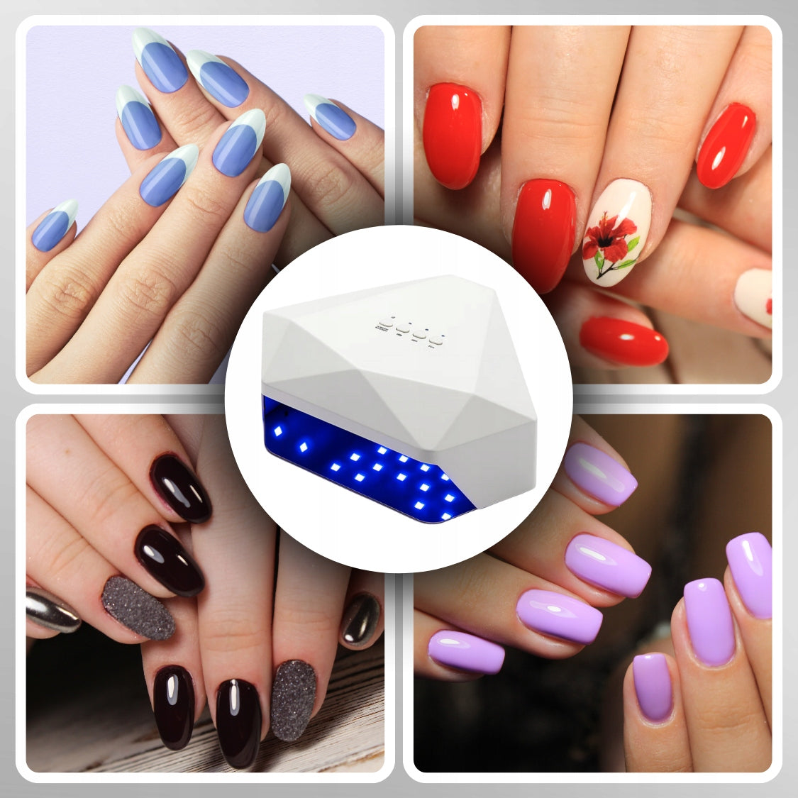 PROFESSIONAL UV LED NAIL LAMP HYBRID GELS STRONG 24/48W Brand MEMFLOW