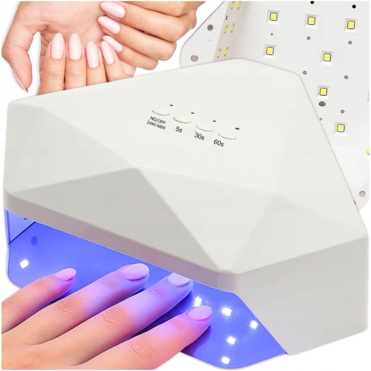 PROFESSIONAL UV LED NAIL LAMP HYBRID GELS STRONG 24/48W